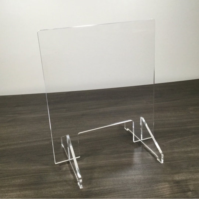 Acrylic Barriers Stand Alone Sneeze Guard Cough Guard Etsy