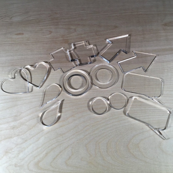 Acrylic Shapes - Range of shapes in multiple thicknesses