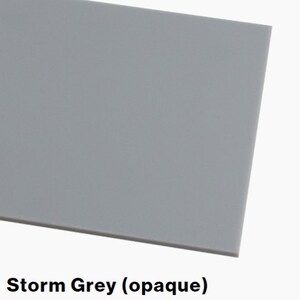 Frosted Laserable Acrylic Sheet Storm Gray