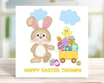 Personalised Easter Bunny Card, Easter Card, Personalised Easter Card, Easter Bunny Card