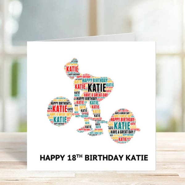 Personalised Womens Gym Fitness Birthday Card, Fitness Enthusiast Birthday Card,  Personalised Ladies Gym Father's Day Card, Deadlift Card