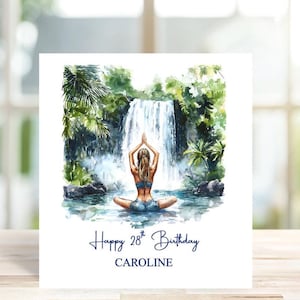Personalised Yoga Card, Personalised Birthday Card, Personalised  Card, Yoga Card, Personalised Meditation Card