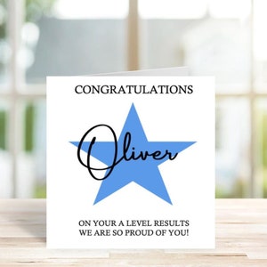 Personalised Exam Congrats Card, A Levels, GCSEs Exam results card, Card for A levels, GCSEs, BTech