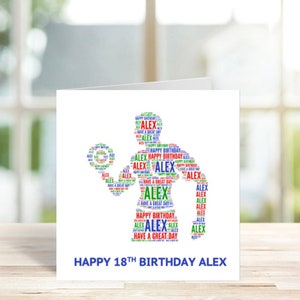 Personalised Mens Gym Fitness Birthday Card, Fitness Enthusiast Birthday Card,  Personalised Mens Gym Father's Day Card