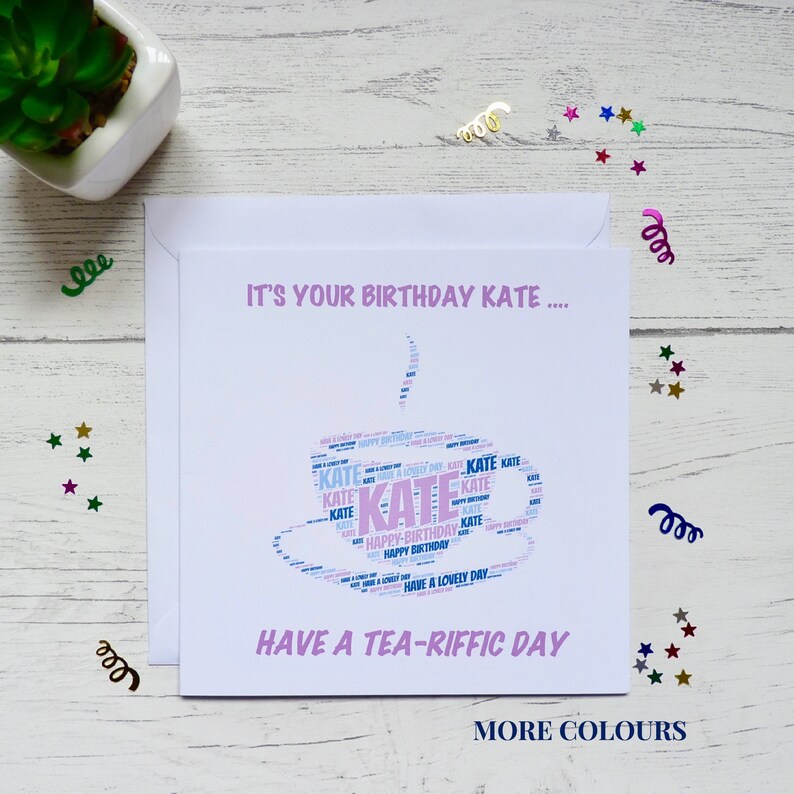 Personalised Mothers Day Tea Cup Card Personalised Tea Cup - Etsy UK