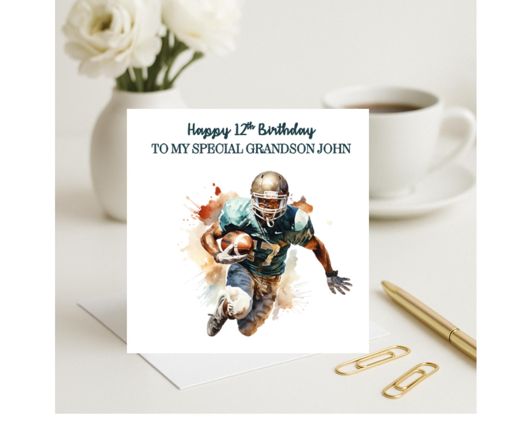 Birthday Card For Him/Friend - Football Design