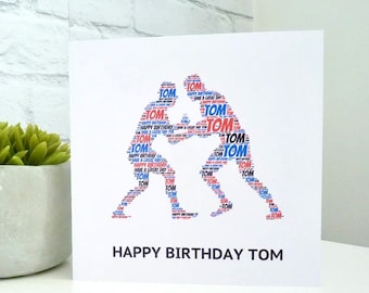 Funny Wrestling Birthday Card, Birthday Card for Boyfriend, Happy ...
