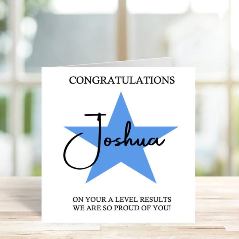 Personalised Exam Congrats Card, A Levels, Gcses Exam Results Card ...