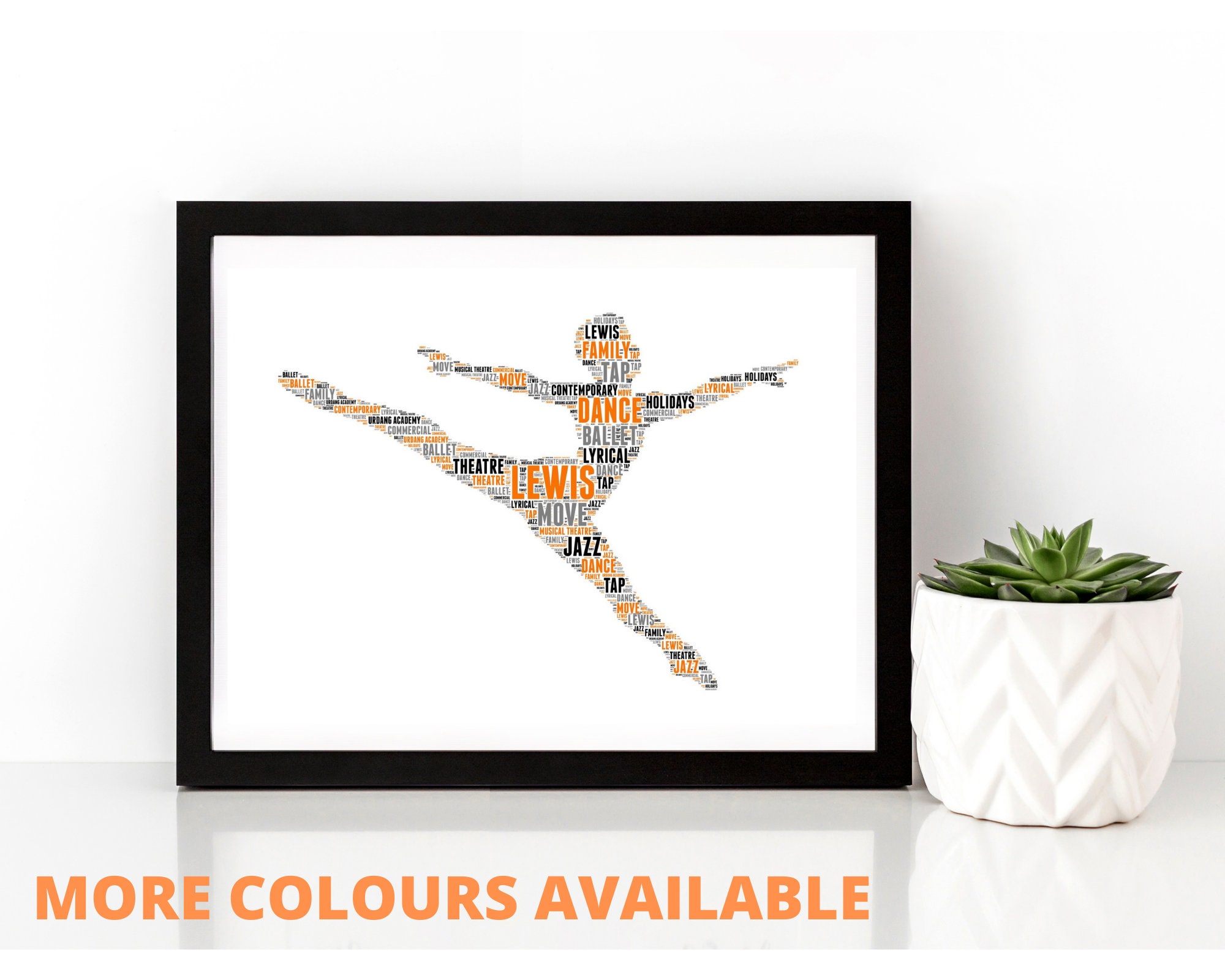 Personalised Male Dancer 3 Print, Dance Print, Boy Dancer Print ...