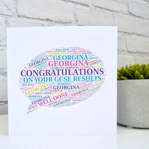 Personalised Exam Results Card, Personalised Card, Congratulations on your Exam Results, Exam Success Card