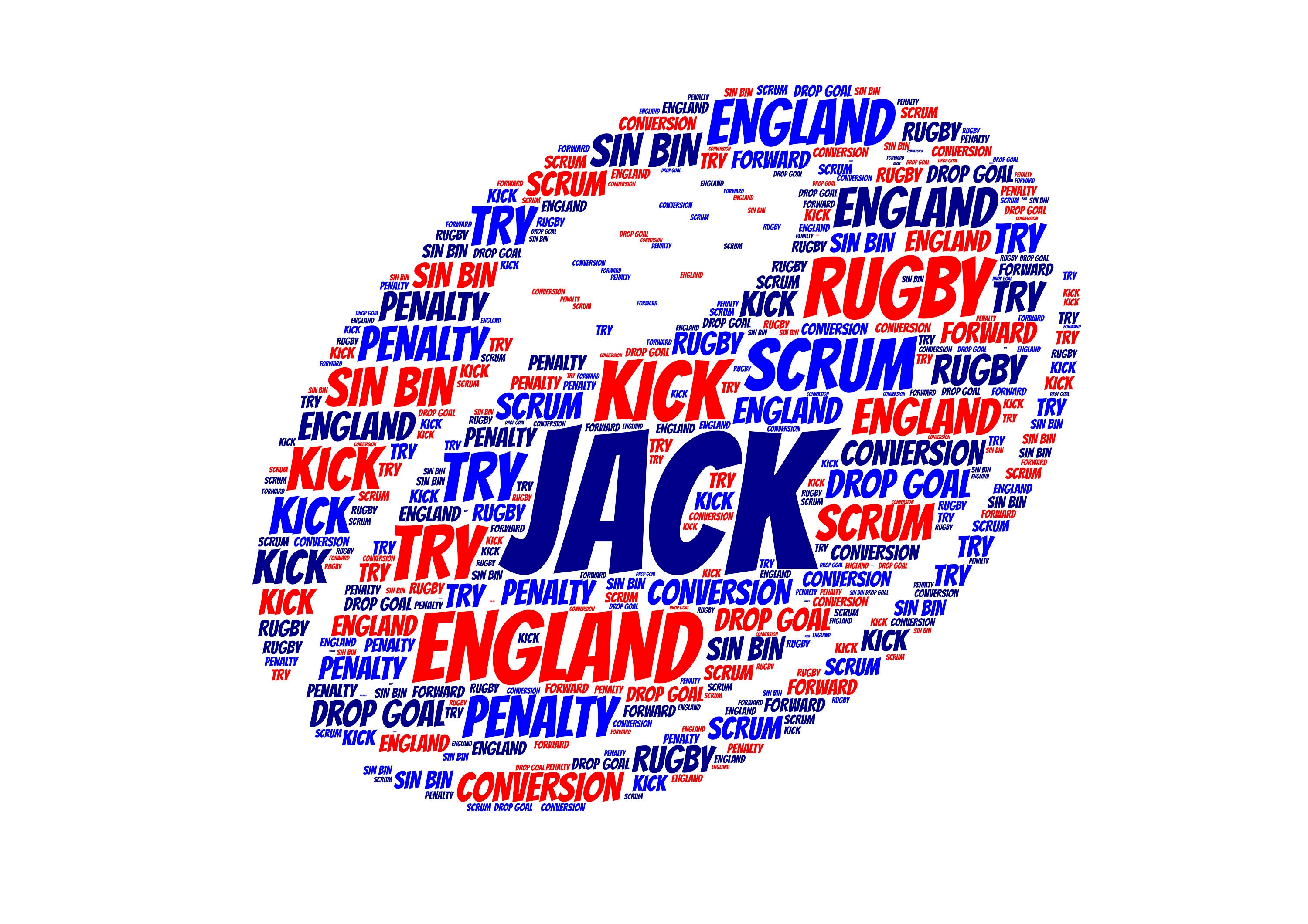Personalised Rugby Ball Print Personalised Rugby Print Word Etsy