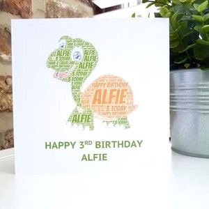 Personalised Tortoise Birthday Card, Personalised Child's Birthday Card, Personalised Turtle Card, Special Card