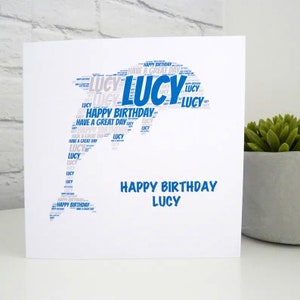 Personalised Dolphin Card, Personalised Birthday Card, Personalised  Card, Dolphin Card