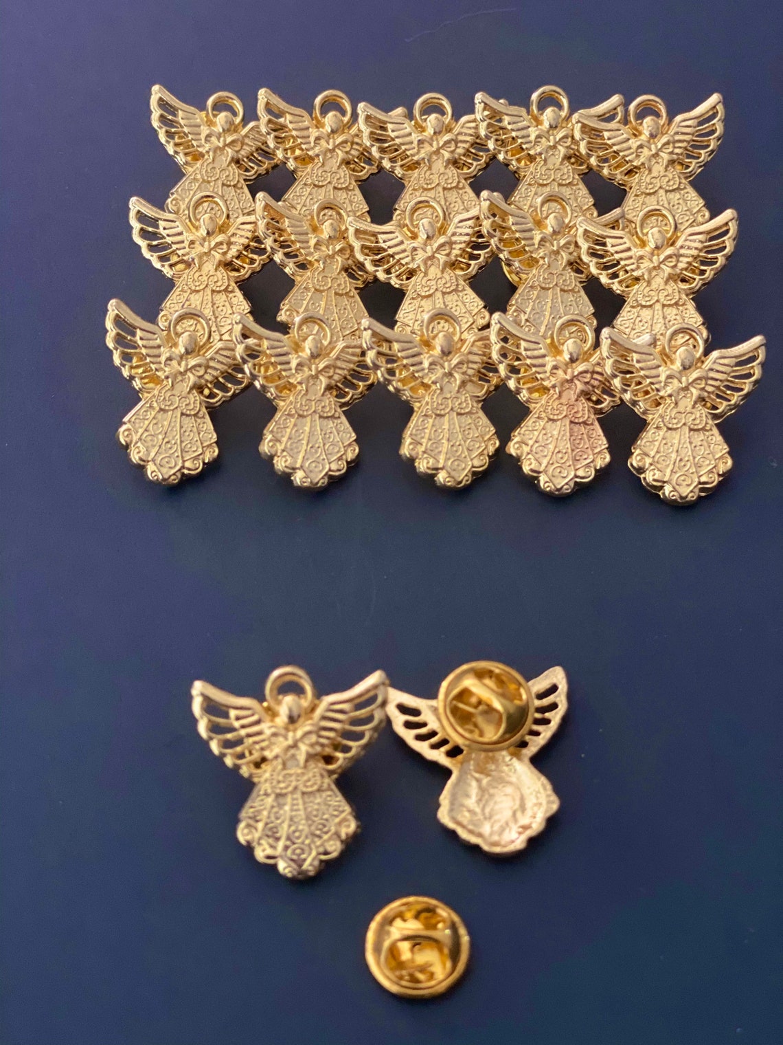12 Pieces. Guardian Angel Pins Etsy
