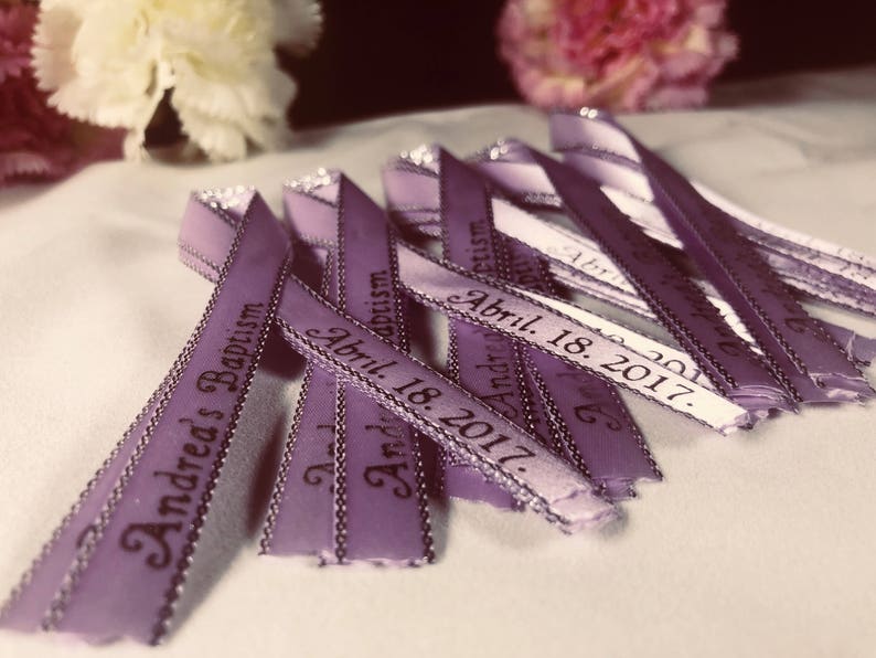 Silver and Gold finished all colors . 60 Personalized purple Ribbon