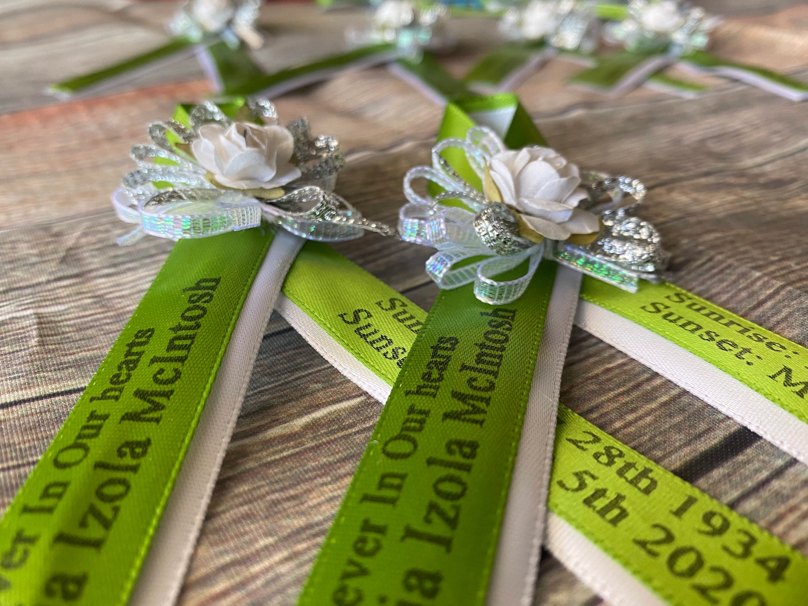 10 Funeral ribbons 5/8 wide also for all occasions assembled Etsy