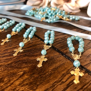 30 Mini Rosaries For Baptism Favors/Recuerdos de Bautizo/Minirosaries/Communion Favors /Christening Favors /party Favors