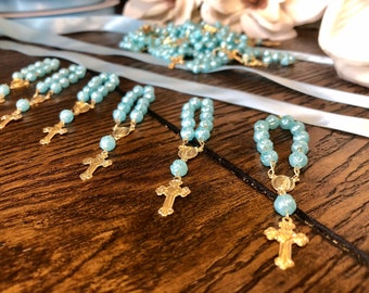 30 Mini Rosaries For Baptism Favors/Recuerdos de Bautizo/Minirosaries/Communion Favors /Christening Favors /party Favors