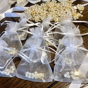 30 FREE SHIPPING Mini Rosaries With Organza Bags For Baptism Favors/Recuerdos de Bautizo/Minirosaries/Communion Favors /Christening Favors /