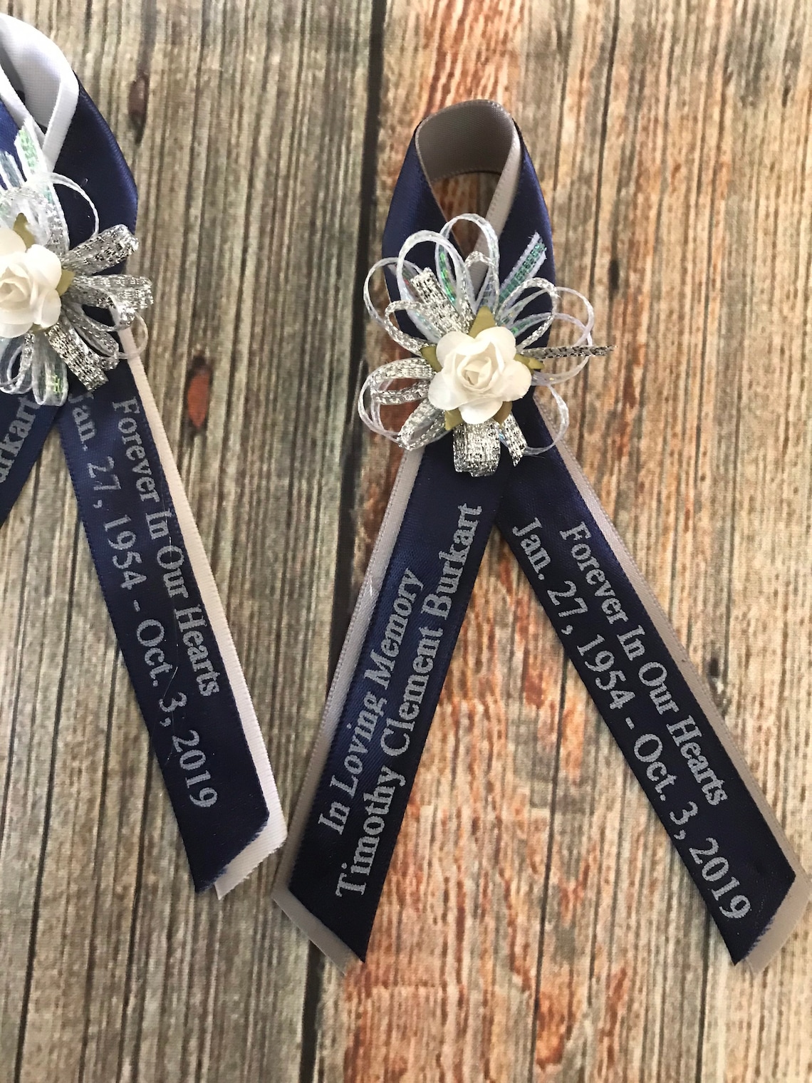 25 Funeral ribbons 5/8 wide also for all occasions assembled Etsy
