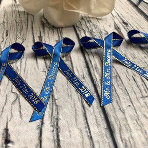 100 Personalized  Bow Ribbons For All Occasions, 3/8&quot; Wide, different colors, 4 finishes