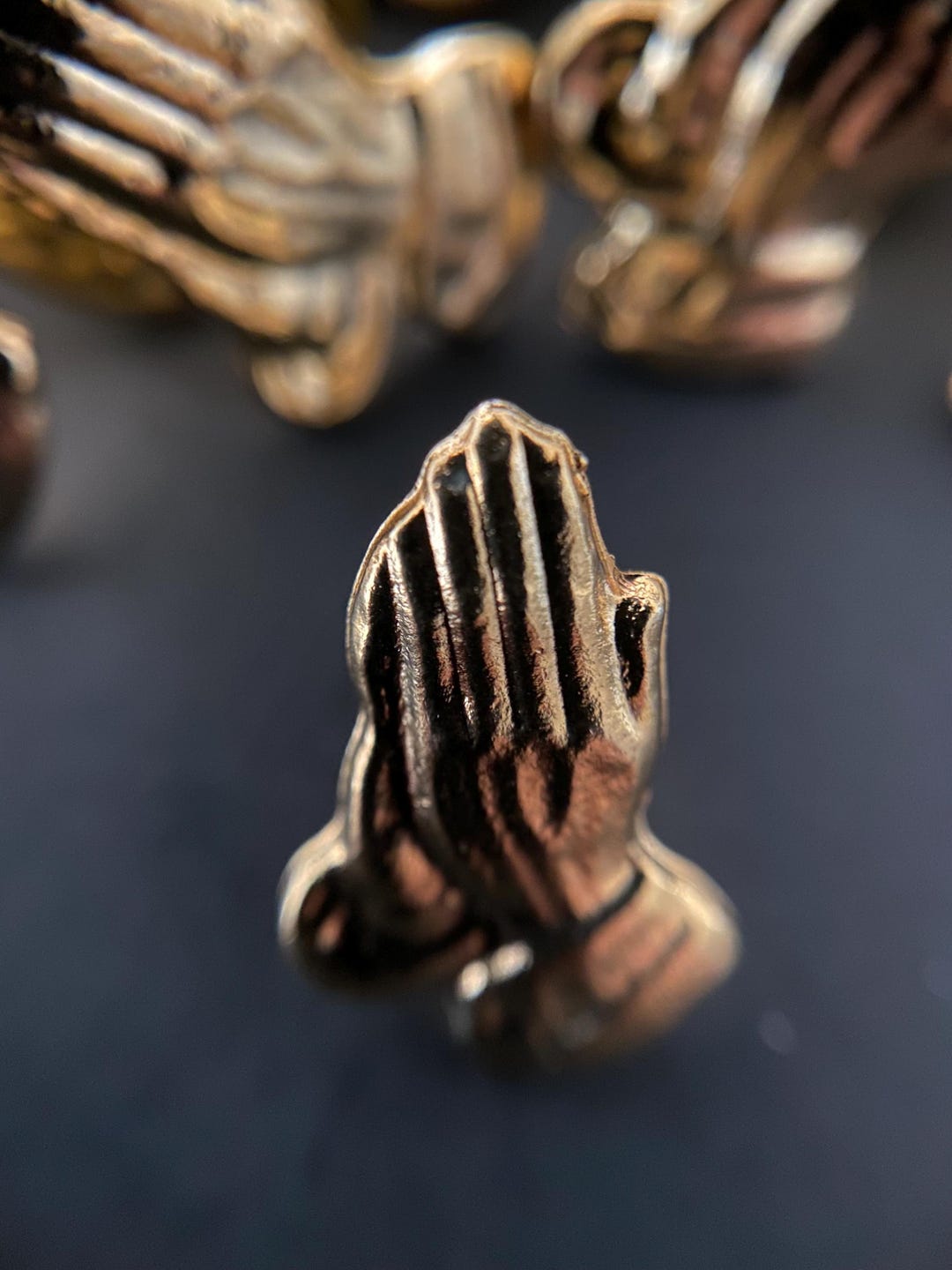 12 Praying Hands Pins Gold Finish - Etsy