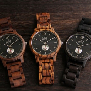 Wood Watch, Gift for him, groom watch, wooden watch, wood watches, watch for men, engraved watch, custom watch, valentines day gift, WHB30