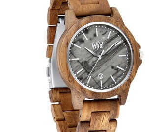 Wood and marble Watch, Engraved watch, Watch for mens, Marble Face