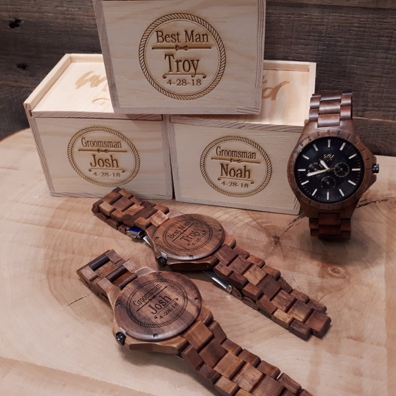 Set of Groomsmen Watches Best Man Gift Father of Groom image 4