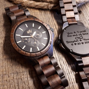 5th Anniversary Gift, Watch, Father&#39;s Day Gift, Boyfriend Gift, Mens watch, Groomsmen gift, Husband Gift, Mens gift, Engraved watch, TN30