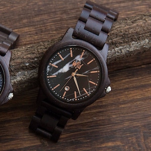 Wood and marble Watch, Personalized Wooden Watches, valentines day gift, Gift for him, Mens gift, Groomsmen Gift, wooden watch, Father&#39;s day