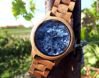 Blue Marble Face Watch, Custom watch, Watch for mens, Unique Watch,  Birthday Gift For Him, Mens gift, wedding gift, corporate Gift