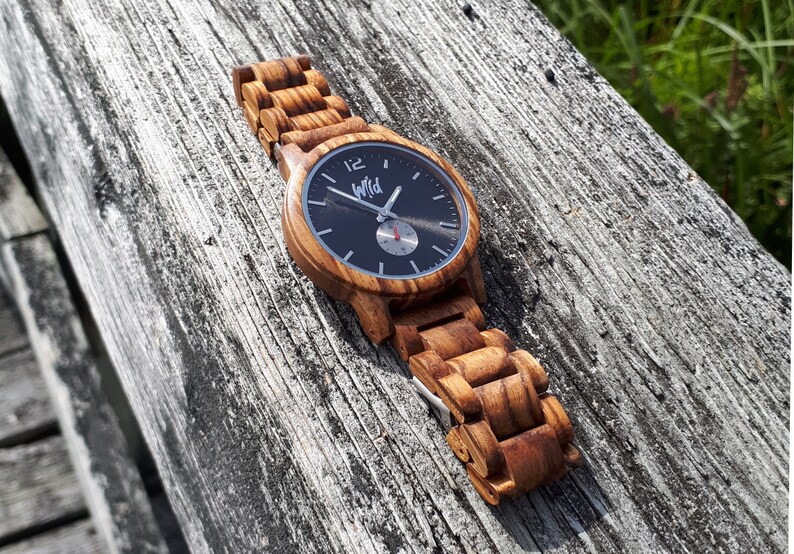 Wood Watches, Boyfriend Gift, Mens watch, gift for him, Wood watch for Men, personalized gift, wooden watch , engraved watch, WHB10 image 4