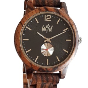 Wood Watches, Boyfriend Gift, Mens watch, gift for him, Wood watch for Men, personalized gift, wooden watch , engraved watch, WHB10 image 3