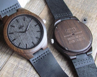 Wood Watch, Fathers Day Gift, Boyfriend Gift, Men watch, Groomsmen gift, Husband Gift, Anniversary Gift, Wooden watch, DR219