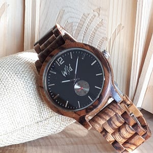 Wood Watches, Boyfriend Gift, Mens watch, gift for him, Wood watch for Men, personalized gift, wooden watch , engraved watch, WHB10 image 5