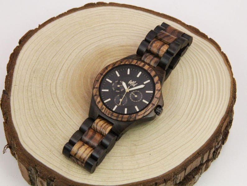 Montres en bois, montre de garçon d'honneur, cadeau petit ami, cadeau, cadeau de marié, montre en bois pour homme, cadeau pour homme, montre pour homme, cadeau mari, TN40 image 4