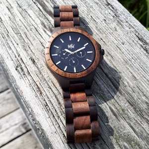 Wood Watch, Wooden watch, Engraved watch, Watch for mens, Personalized Watch, Gift for him, Mens gift, Gift for dad, valentines day gift image 4