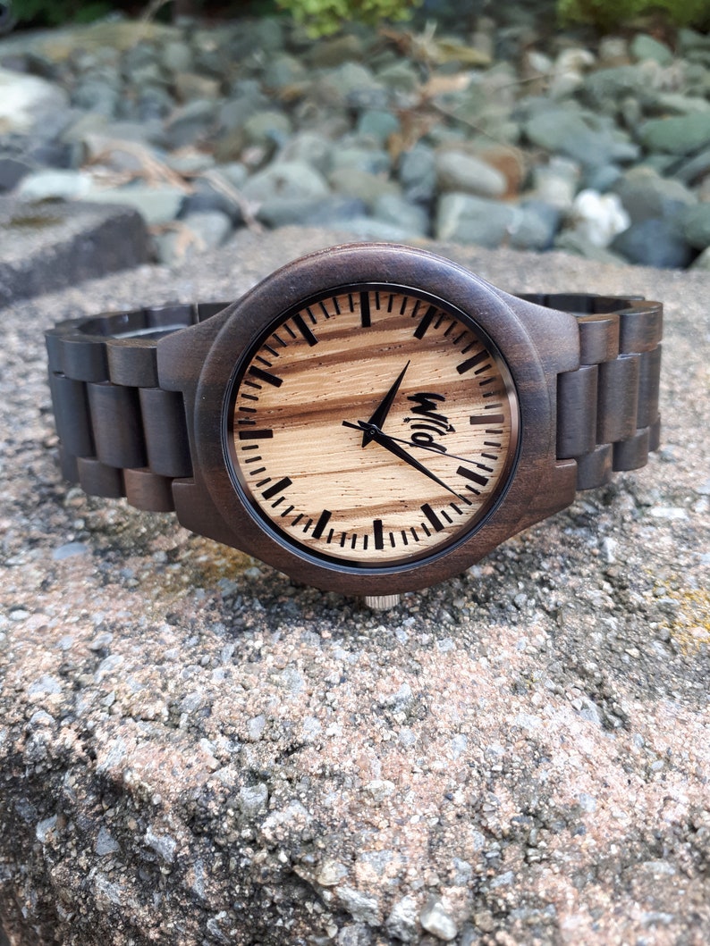 Wood Watch, Fathers Day Gift, Boyfriend Gift, Mens watch, Groomsmen gift, Husband Gift, Anniversary Gift, Graduation gift, Timepiece TOP200 image 2