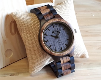 Engraved Wooden Watch, christmas Gift for Boyfriend, Wood Watch Men, Husband Gift, Anniversary Gift, gift for him, wooden watch, TOP800