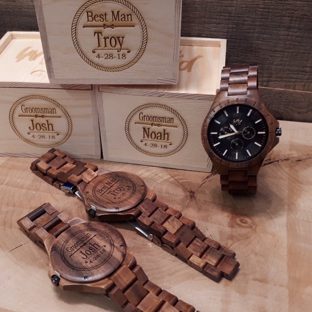 Set of Groomsmen Watches, Personalized Watches, Groomsman Gift Set