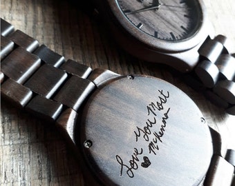 Fathers day gift , Wood Watch, father of the groom, engraved watch, Groomsmen gift, wooden watch, Wood Watch Men, boyfriend gift, TOP300