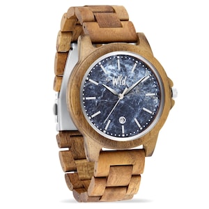 Blue Marble Face Watch, Custom watch, Watch for mens, Unique Watch, Birthday Gift For Him, Mens gift, wedding gift, corporate Gift