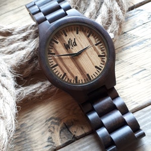 Wood Watch, Fathers Day Gift, Boyfriend Gift, Mens watch, Groomsmen gift, Husband Gift, Anniversary Gift, Graduation gift, Timepiece TOP200 image 1