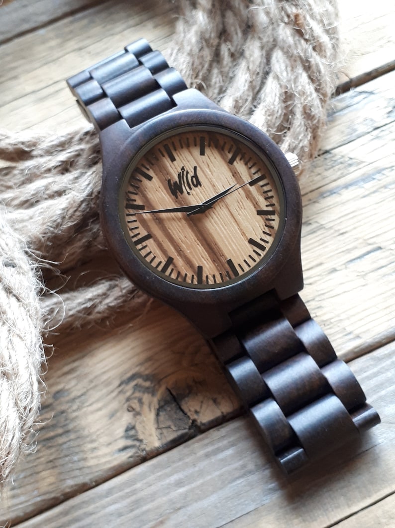 Wood Watch, Fathers Day Gift, Boyfriend Gift, Mens watch, Groomsmen gift, Husband Gift, Anniversary Gift, Graduation gift, Timepiece TOP200 image 1