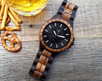 Wood Watch, Groomsmen watch, Groom gift, 5 year anniversary, Watch for mens, Engraved watch, Mens watch, gift for mens, personalized,TN40