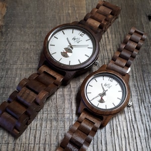 Couples Gift, wooden watch, valentines day gift, Wedding Gift, watch gift set, His and  hers watch, Anniversary Gift, watch , WHW20-WFW20