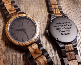 Mens watches, Wooden Watches, personalized watch, engraved watch, Grooms gift, Wood watches, personalized gifts, boyfriend gift, TOP800