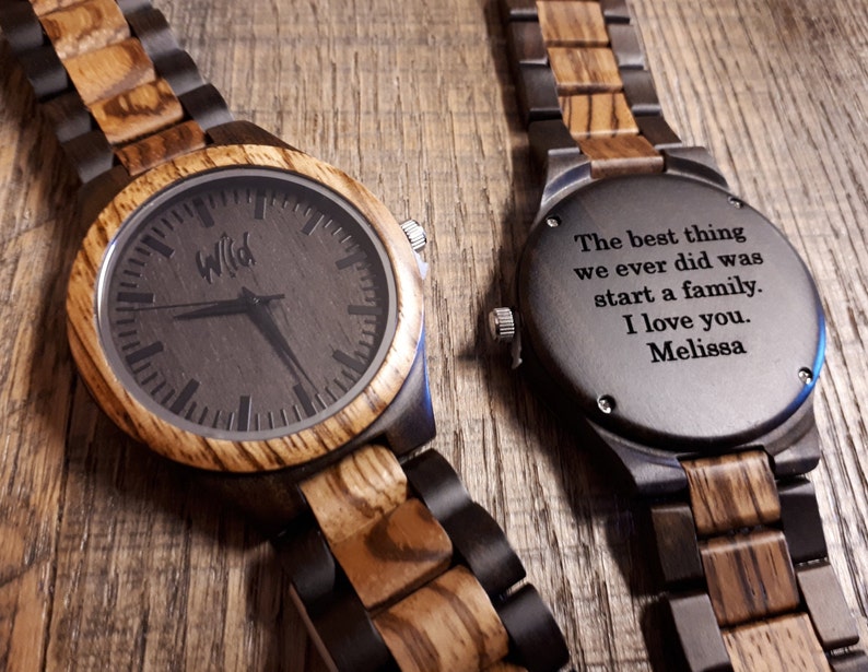 Mens Watches Wooden Watches Personalized Watch Engraved Etsy