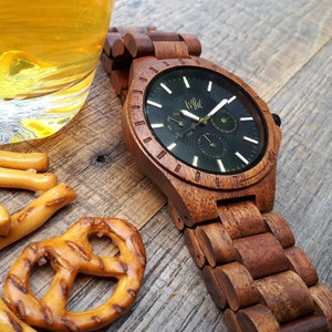 Wood Watches, Boyfriend Gift, engraved watch, groom gift, Mens watch, gift for him, watch for mens, engraved watch, Fathers day gift, TN10 image 3